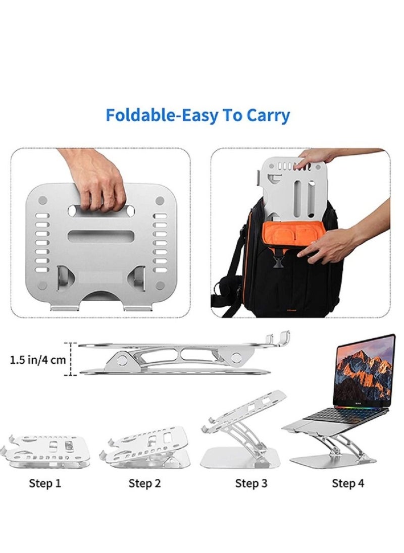 Adjustable Foldable Heat Vent Laptop Stand for Desk Multi Angle Stand With Heat Vent To Elevate Laptop Notebook Holder for Laptop Raiser