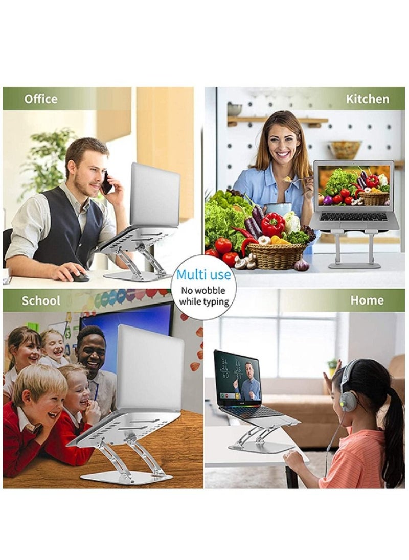 Adjustable Foldable Heat Vent Laptop Stand for Desk Multi Angle Stand With Heat Vent To Elevate Laptop Notebook Holder for Laptop Raiser