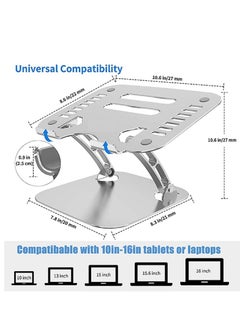 Haing Adjustable Foldable Heat Vent Laptop Stand for Desk Multi Angle Stand With Heat Vent To Elevate Laptop Notebook Holder for Laptop Raiser  - Image 3