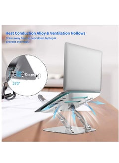 Haing Adjustable Foldable Heat Vent Laptop Stand for Desk Multi Angle Stand With Heat Vent To Elevate Laptop Notebook Holder for Laptop Raiser  - Image 5
