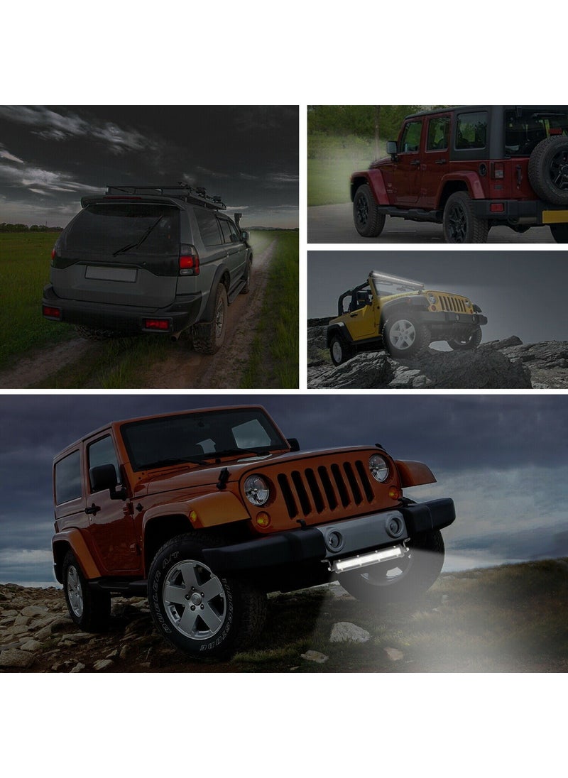 Techmaster - 144W 48 LED Single Row Offroad Diffuser Daytime Running Light Lamp Projector - Image 1