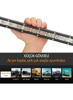 Techmaster 144W 48 LED Single Row Offroad Diffuser Daytime Running Light Lamp Projector  - Image 3