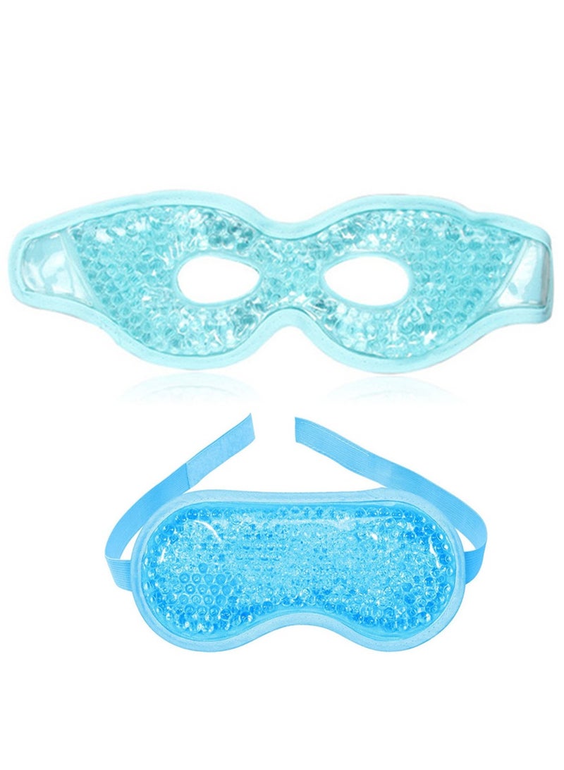 2pcs هلام تبريد قناع العين الجافة ، هلام قناع النوم التي يمكن استخدامها مرارا وتكرارا لتسخين العين الدافئة كيس الثلج ، تنطبق على انتفاخ و صداع العين السوداء - Image 2