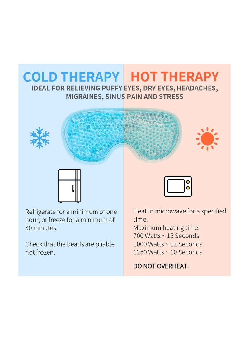 2pcs هلام تبريد قناع العين الجافة ، هلام قناع النوم التي يمكن استخدامها مرارا وتكرارا لتسخين العين الدافئة كيس الثلج ، تنطبق على انتفاخ و صداع العين السوداء - Image 3