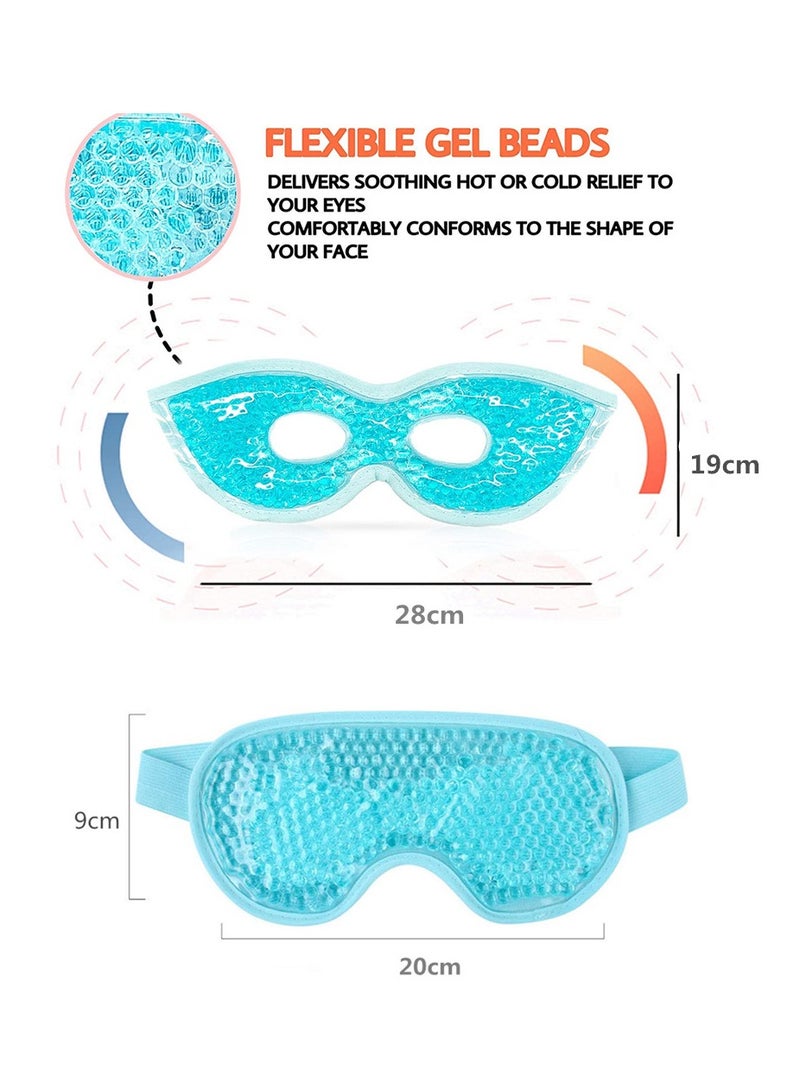 2pcs هلام تبريد قناع العين الجافة ، هلام قناع النوم التي يمكن استخدامها مرارا وتكرارا لتسخين العين الدافئة كيس الثلج ، تنطبق على انتفاخ و صداع العين السوداء - Image 4
