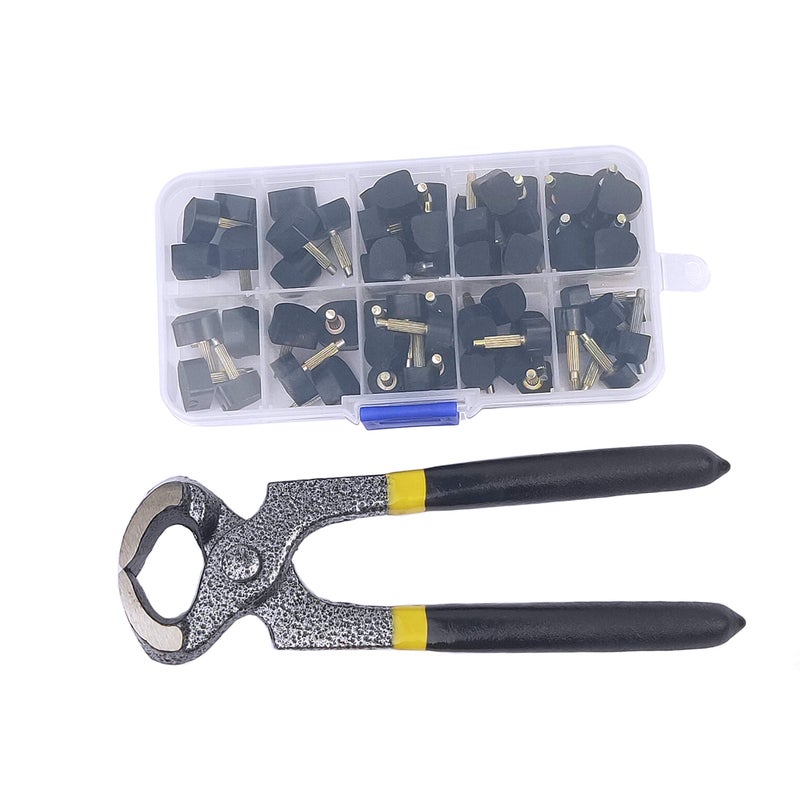 32 Pairs High Heel Tips Replacement Shoes Repair Caps High Heel Repair Tool Kits for Women Dowels Repair Tips Pin Kit with Stiletto Remove Pliers 8 Different Size 8125mm