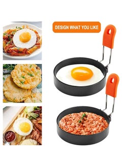 Egg Ring, Stainless Steel Egg Ring Moulds with Anti-scald Handle and Oil Brush for Fried Egg Sandwiches Frying, Breakfast Household Kitchen Cooking Tool (4 Pack) - pzsku/ZE112D49DE3246FB92CACZ/45/_/1716304445/e8b6834d-4cce-4f12-9aef-010a72764ffd