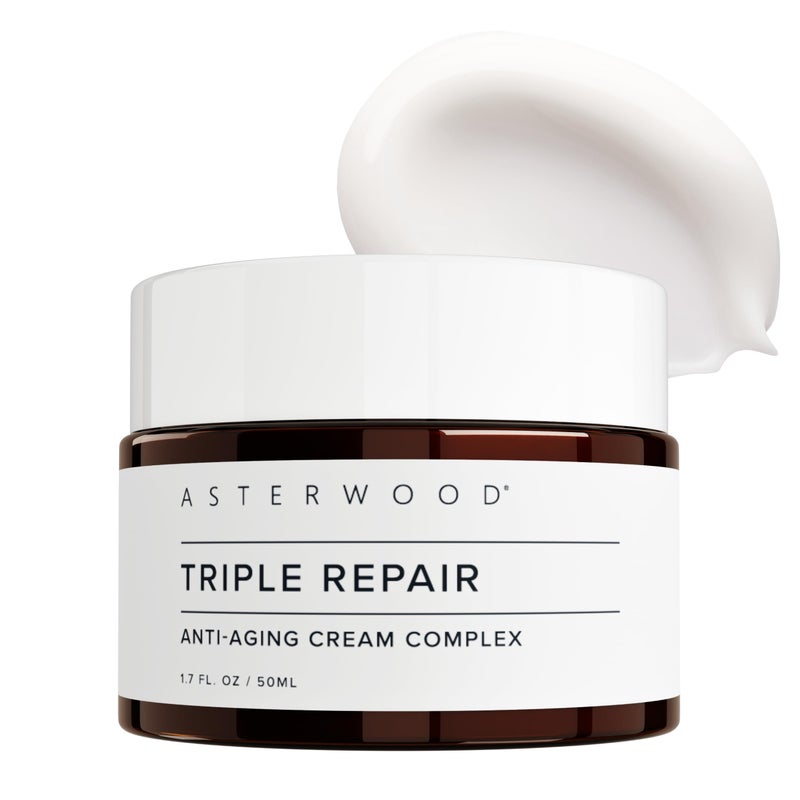Asterwood Matrixyl 3000, Argireline Peptide, Vitamin C Cream - Triple Repair - with Hyaluronic Acid - Anti-Aging, Wrinkle Reducing, Hydrating - Fragrance-Free - 1.7 Fl Oz - Image 1