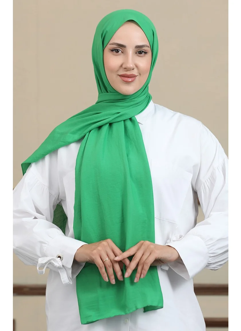 Sefa Merve Soft Cotton Shawl 2000-48 Grass Green