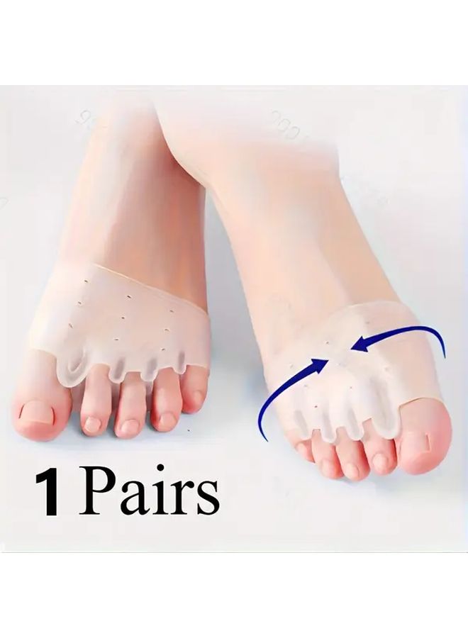 Transparent Silicone Toe Separator 1 Pair for Foot Alignment and Fitness Training - Image 3