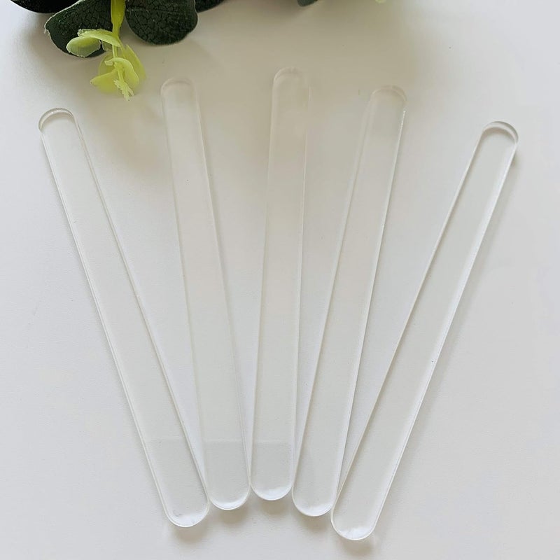 CHENRUI 20 Pcs Acrylic Cakesicle Popsicle Sticks for Ice Creamsicle Candy Apple (Clear) - Image 2
