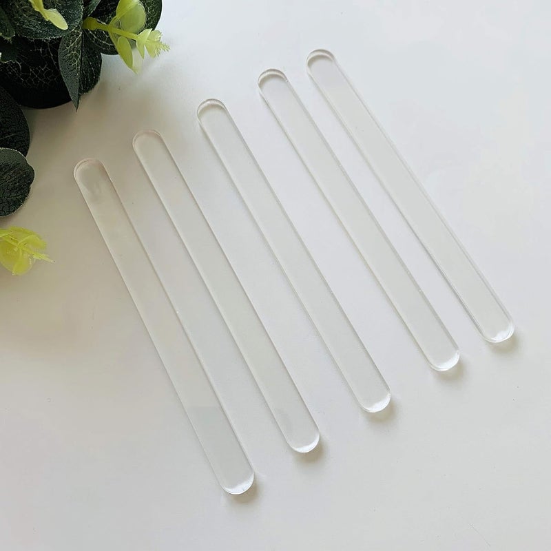 CHENRUI 20 Pcs Acrylic Cakesicle Popsicle Sticks for Ice Creamsicle Candy Apple (Clear) - Image 1