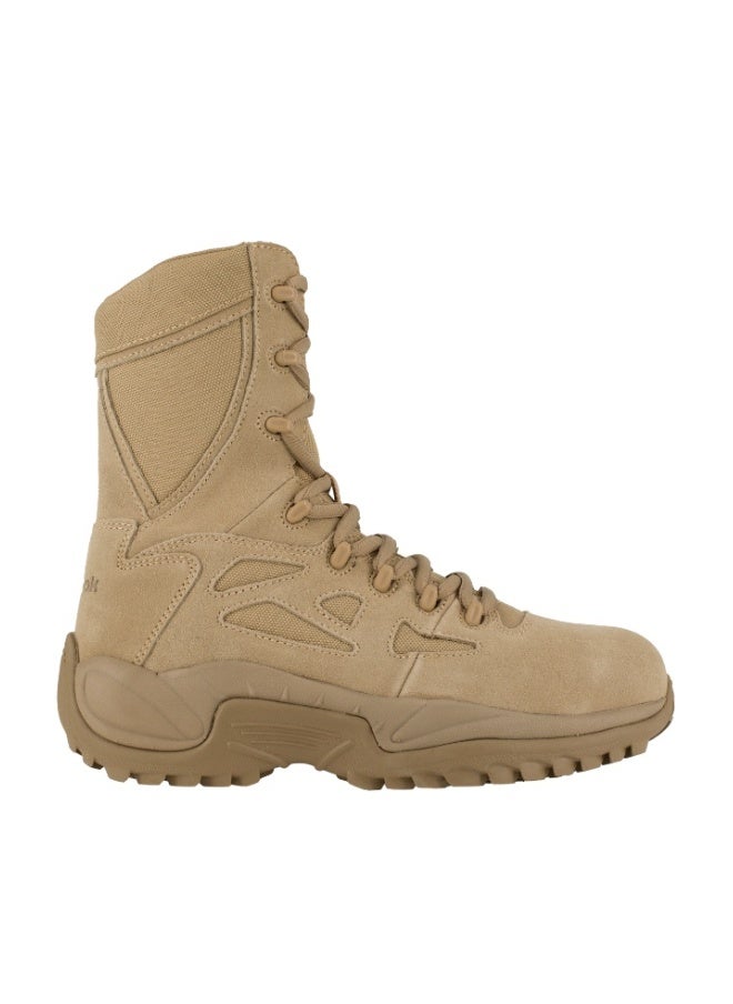 Reebok Work Rapid Response 8" Desert Tan Men's Stealth Tactical Boot with Composite Toe - Image 1