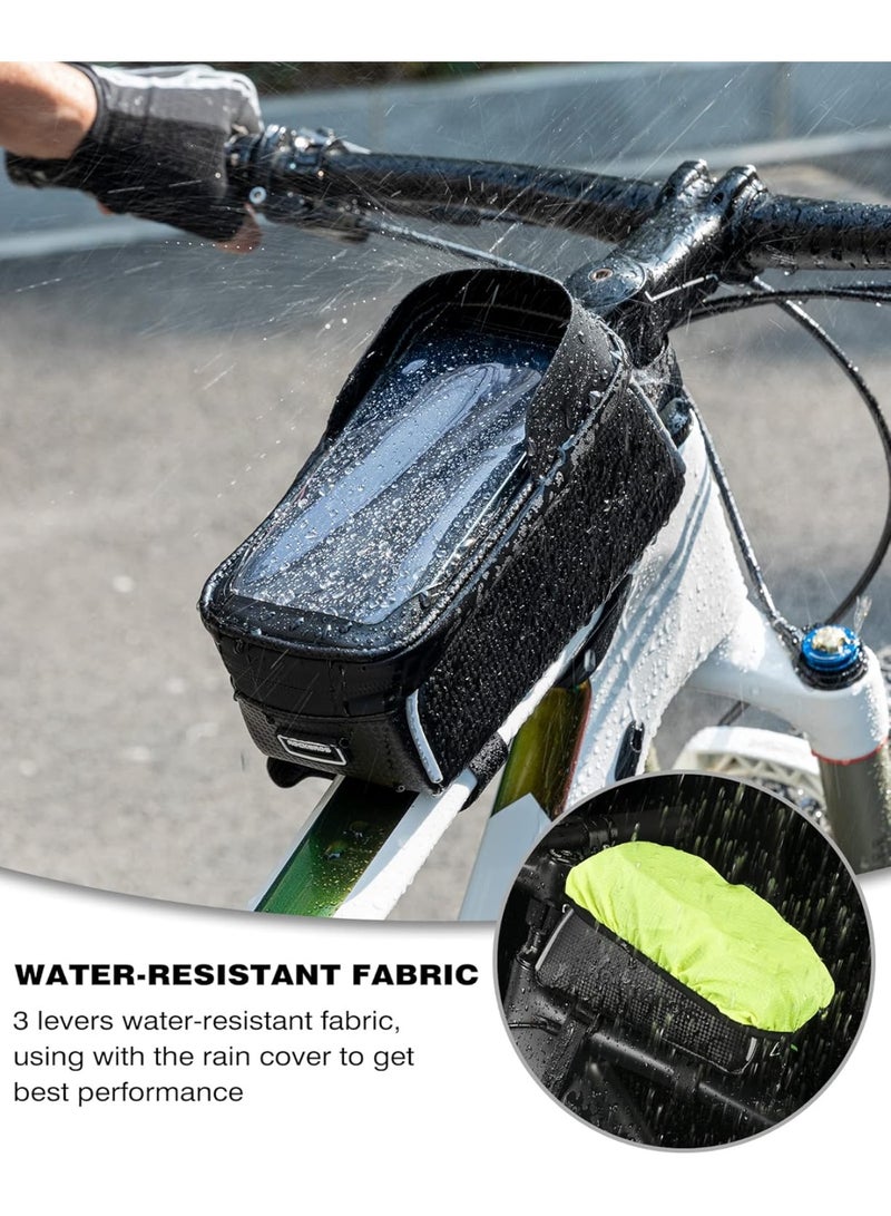 BUANIERT Bike/Bicycle Phone Front Frame Bag, Waterproof, Tube Bag,Cycling Pouch, Bike Accessories for Men Compatible Phone Under 17CM  - Image 4