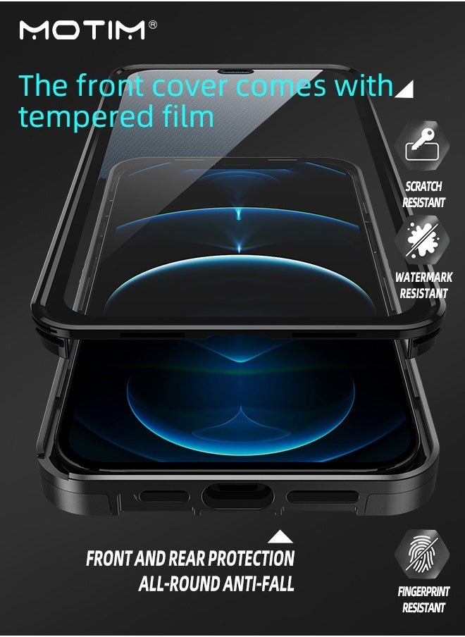 Motim 3 in 1 Kickstand Phone Case for iPhone 14/14 Pro/14 Plus/14 Pro Max Mlt-Grade Drop Protection Shockproof Heavy Duty Case with Screen Protect Film and Slide Camera Cover  - Image 3