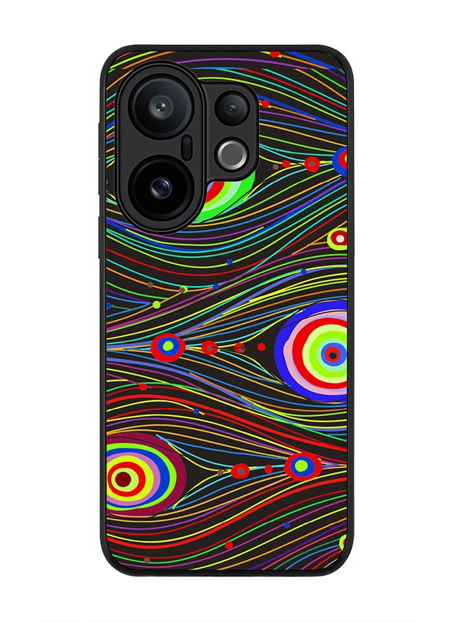 Stylizedd For vivo X200 FE / S30 Pro mini Case,Slim fit Camera Protection, Shockproof Thin Phone cover  - Peacock Eyes