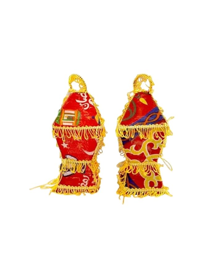 إيروريكس فانوس رمضان سلكي مقاسين 70سم و 25سم احمر مع اصفر مقاس 70 - Image 2