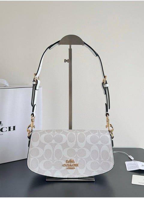 Coach Andrea Shoulder Bag In Signature Canvas