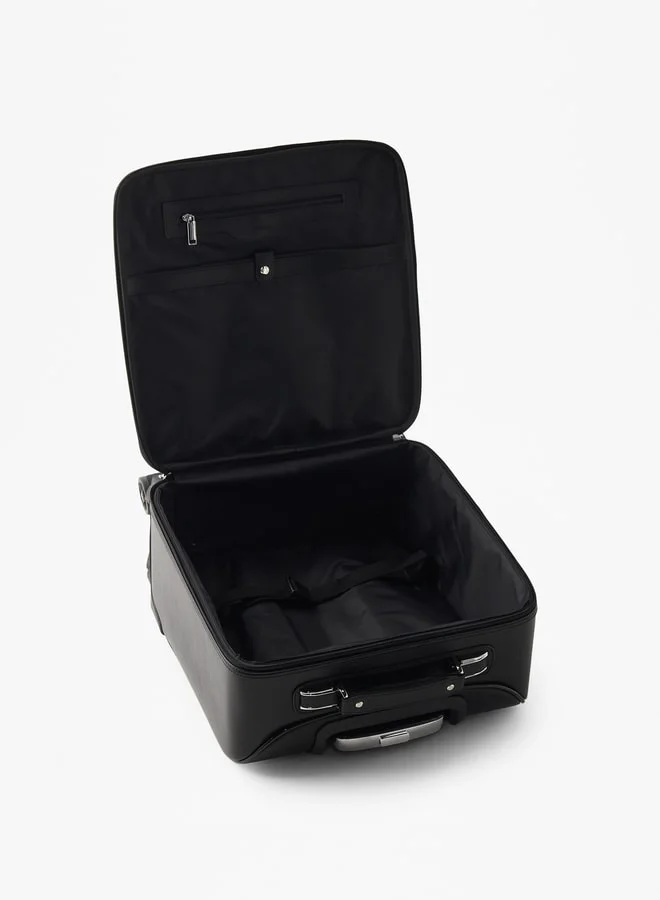 DUCHINI Men Solid Softcase Trolley Bag with Retractable Handle