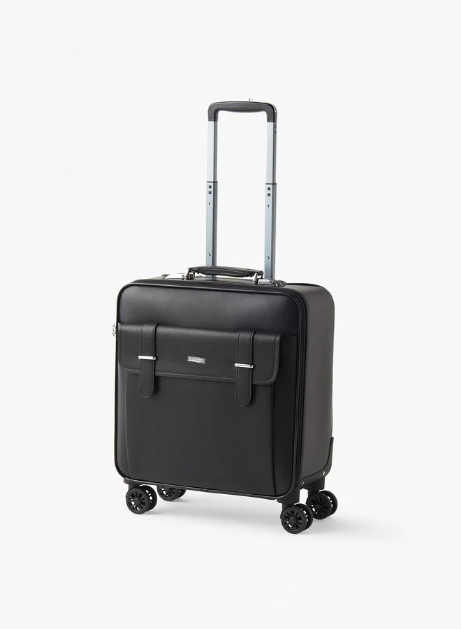 دوتشيني Men Solid Softcase Trolley Bag with Retractable Handle