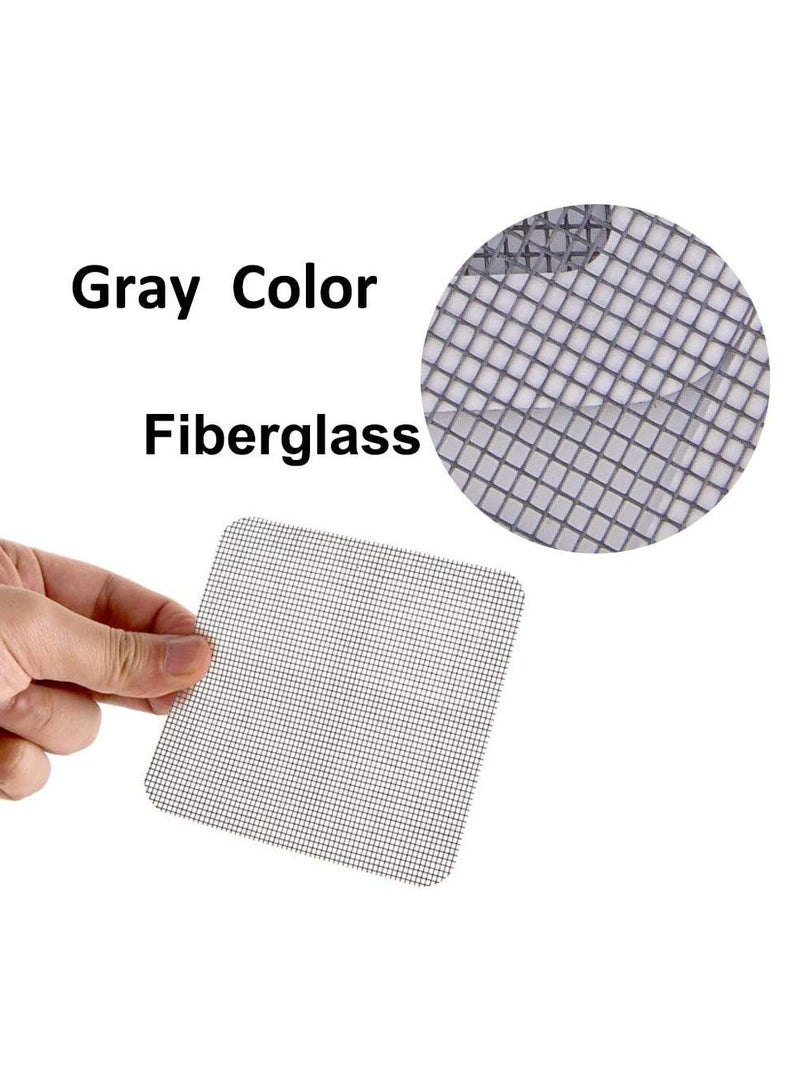 sokany 12 PCS Window/Door Screen Repair Kit, 10cm*10cm Screen Patch Repair Kit, Fiberglass Material Strong Adhesive Mesh Repair Door and Window Screen Repair for DIY Repair Screen Sticker Set (Grey)  - Image 4