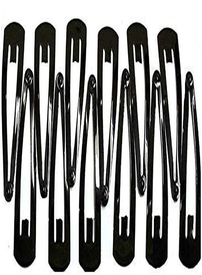 Drishti® Original Hair Tic Tac Black Metal Larg Size For Girls & Women Pack of 6 Set Of 5 (15 pair) - Image 3