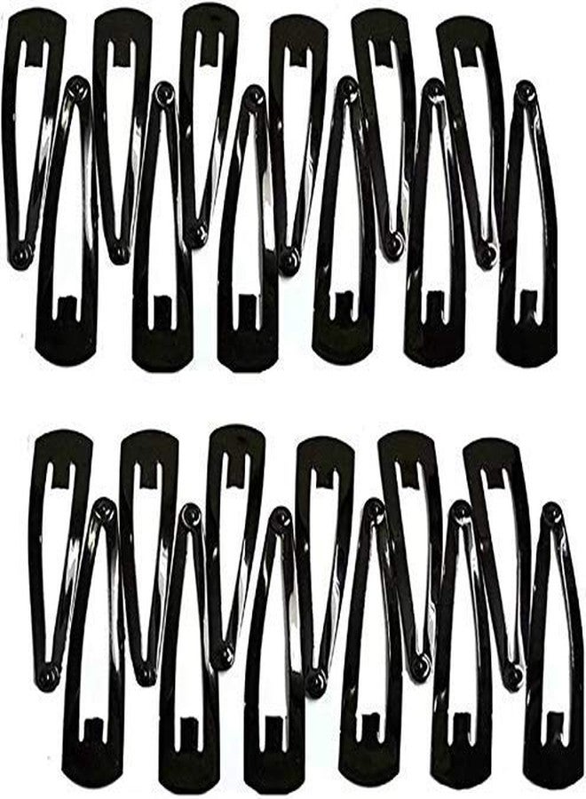 Drishti® Original Hair Tic Tac Black Metal Larg Size For Girls & Women Pack of 6 Set Of 5 (15 pair) - Image 2