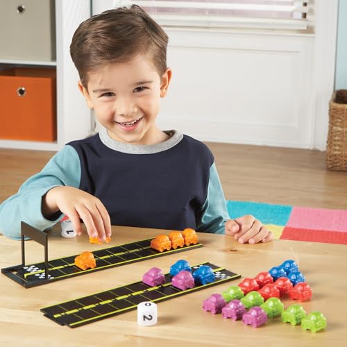 Learning Resources Mini Motor Math Activity Set Math Manipulatives for Preschoolers Preschool Board Games Learning Education Addition and Subtraction Games Counting Color Sorting - Image 5
