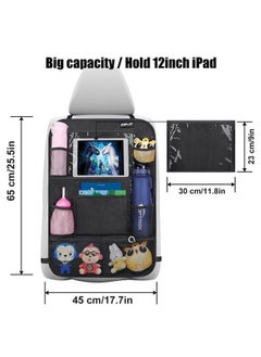 Generic Car Backseat Organizer Pockets Seat Back Protectors Kick Mats for Kids Toddlers, Travel Accessories, 2 Pack  - Image 2