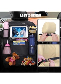 Generic Car Backseat Organizer Pockets Seat Back Protectors Kick Mats for Kids Toddlers, Travel Accessories, 2 Pack  - Image 5