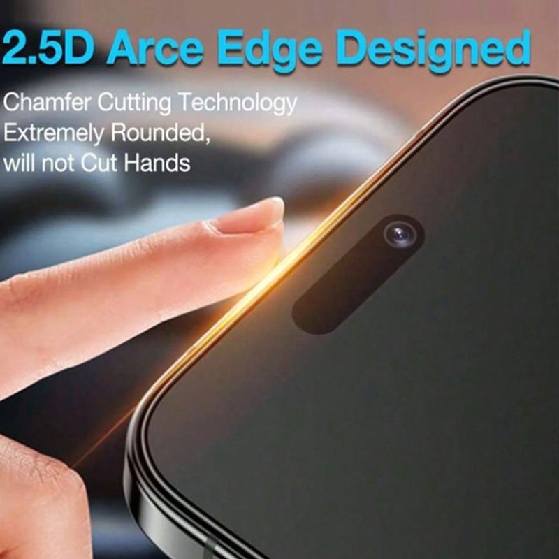 Ceramic Frosted Privacy Screen Protector for iPhone SE (2022) - Full Coverage Anti-Spy Matte Film, Anti-Peeping, Anti-Fingerprint, Anti-Reflective, Anti-Slip, Eye Protection - Image 2