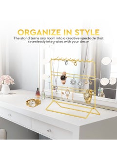 AC&L AC&L Jewelry Organizer Stand, Jewelry Display Rack for Necklace, Earrings, bracelet, Rings, Watches, Accessories, Aesthetic Metal Jewelry Holder  - Image 2
