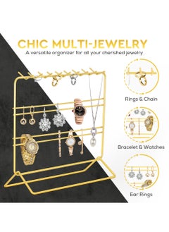 AC&L AC&L Jewelry Organizer Stand, Jewelry Display Rack for Necklace, Earrings, bracelet, Rings, Watches, Accessories, Aesthetic Metal Jewelry Holder  - Image 4