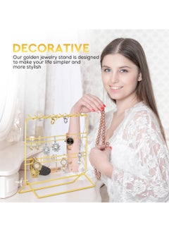 AC&L AC&L Jewelry Organizer Stand, Jewelry Display Rack for Necklace, Earrings, bracelet, Rings, Watches, Accessories, Aesthetic Metal Jewelry Holder  - Image 3