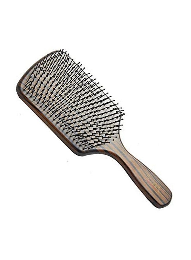 سكارليت لاين فرشاة شعر احترافية كبيرة الحجم مضادة للكهرباء الساكنة من خشب القيقب مع مرآة جانبية خلفية للرجال والنساء، لون بني - Image 1