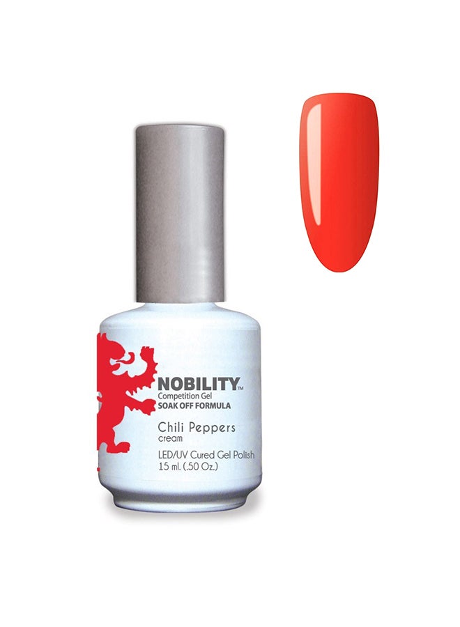 Lechat Nobility Soak Off Chili Pepper UV Led Cured Nail Polish Color Candy Apple Red Cream 15 ml Nbgp178