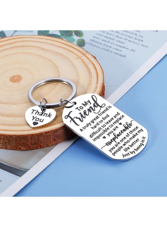 الأزرق جي دبليو هدية لأفضل صديق نساء رجال صداقة هدية له عيد ميلادها هدية التخرج لصديق عاطفي سلسلة المفاتيح لصديقي هدية شكرا لك هدية لصديق زميل العمل أفضل أخت - Image 2