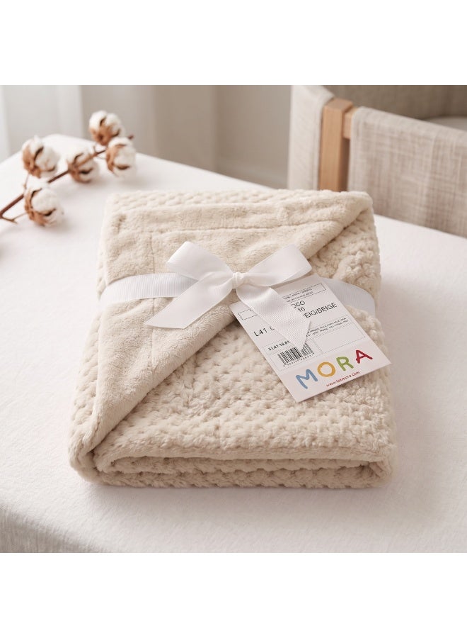 مورا سباين بطانية بيبي مورا لكوكو (Mora Lecoco) موديل L41 - اللون: بيج (beige) - المقاس: 80×110 سم - الوزن: 960 جرام - بلد المنشأ إسبانيا. - Image 1