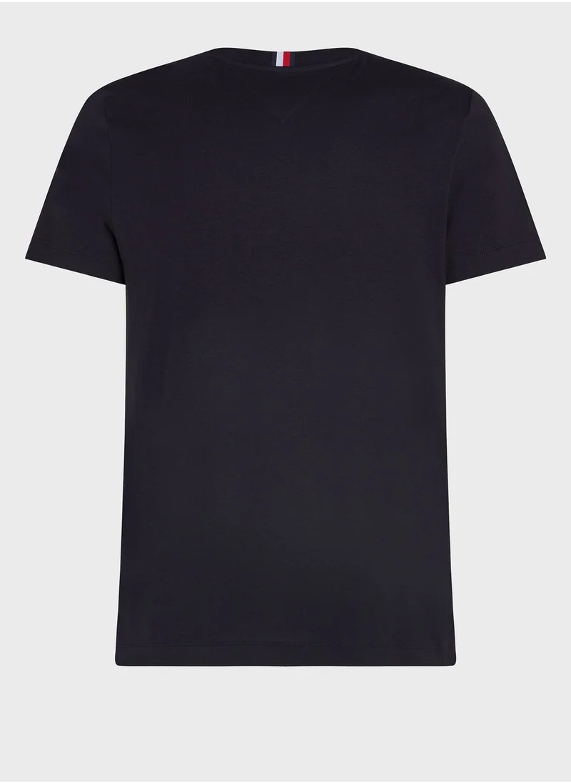 TOMMY HILFIGER Logo Badge Crew Neck T-Shirt