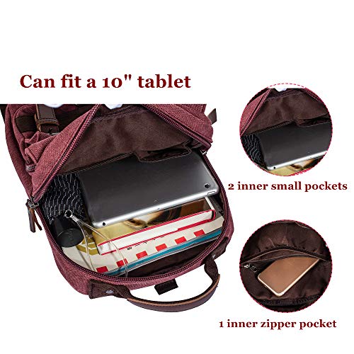 Leaper Retro Crossbody Bag Sling Bag Canvas Messenger Bag for Men Women Shoulder Bag Crossbody Handbags Satchel Gray, M - Image 4