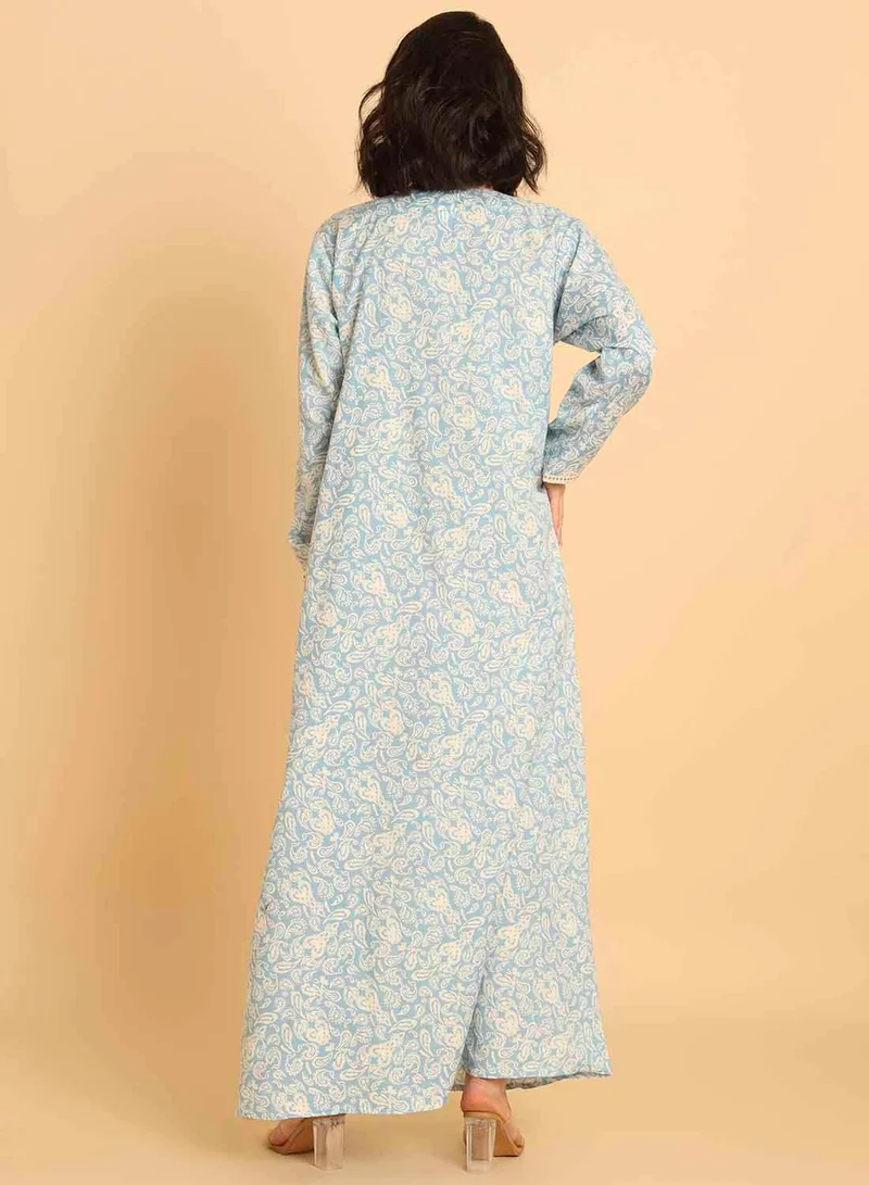 HANA & SARA Comfortable & Stylish Arabic Jalabiya | Floral Maxi Dress