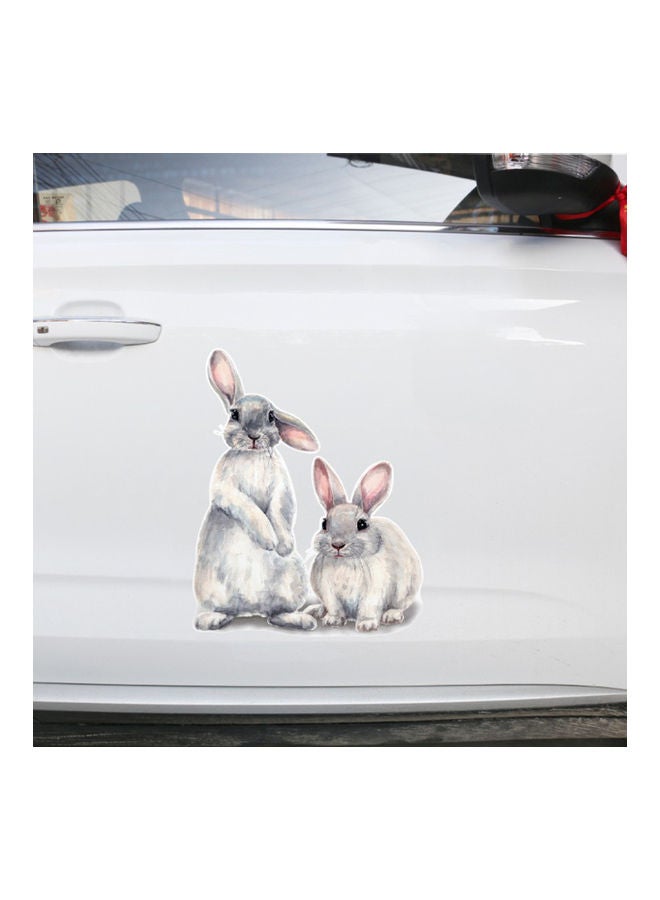 NIBEMINENT Two Bunnies Style Car Sticker - Image 2