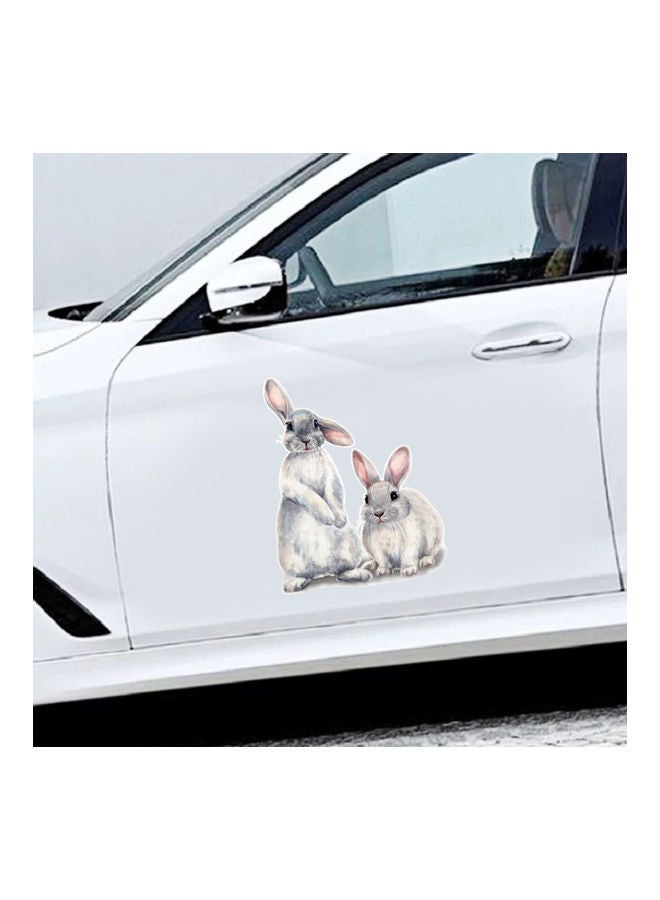 NIBEMINENT Two Bunnies Style Car Sticker - Image 3