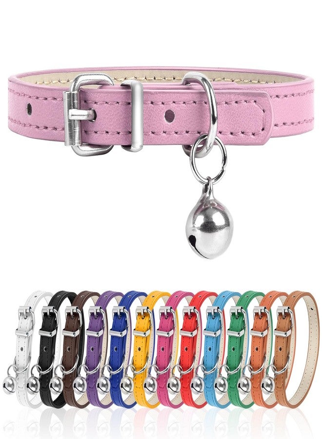 Engorgio XXS Dog Collar for Teacup Adjustable Teacup Dog Collar for Small Medium Large Dogs 3/8 inch Width (Pink, XXS) - Image 1