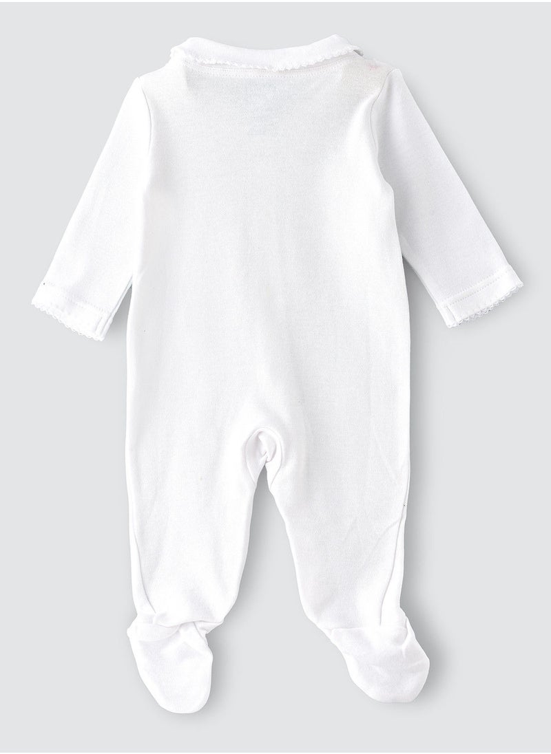 Tiny Hug L/slv polo neck close fleeted sleepsuit  - Image 2