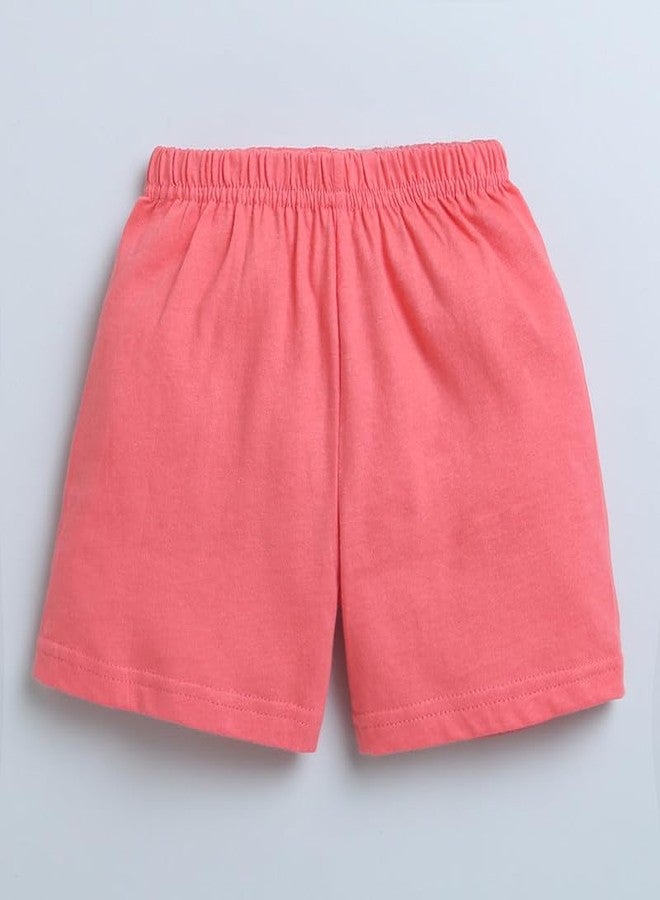BUMZEE Coral & White Girls Shorts Pack of 2 Age - 3-6 Months (Peb8883B-crl.wht) - Image 3