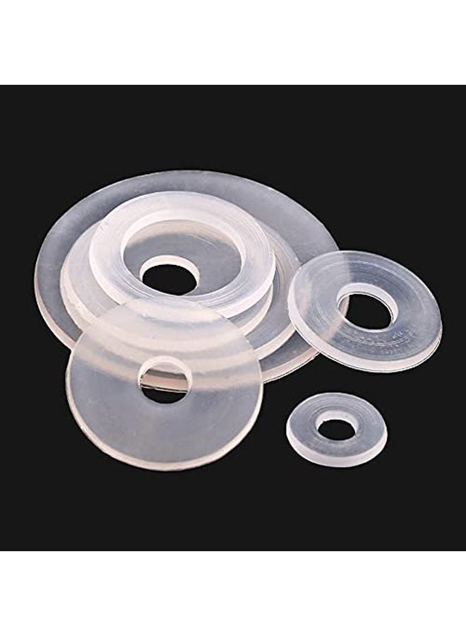 M3 5x11x1mm 20pcs White Nylon Flat Washer Spacer Seal Gasket Ring Kit - Image 2