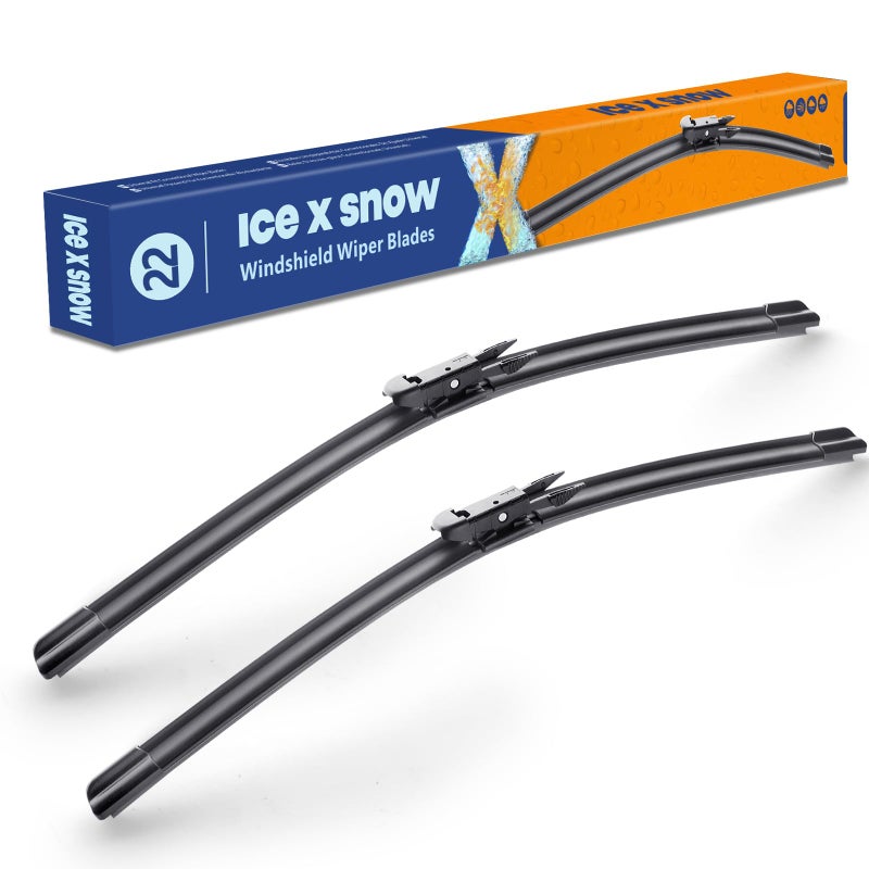 شفاطات زجاج أمامي مقاومة للماء من Icexsnow 2222 بديل لشفاطات شيفروليه سيلفرادو 20132008 و GMC سييرا 20132008 والمزيد من السيارات