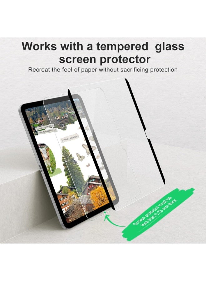 واقي شاشة ورقي مغناطيسي لجهاز iPad A16 من الجيل الحادي عشر/العاشر (2025-11 بوصة/2022-10.9 بوصة)، غشاء قابل للإزالة بلمسة نهائية غير لامعة، يتيح الكتابة والرسم كما لو كنت تكتب على ورق، قابل لإعادة الاستخدام، قابل للإزالة، مضاد للوهج، قابل للغسل - Image 4