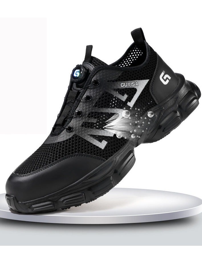 NIBEMINENT Safety Boots Men Work Indestructible Shoes Sneakers Steel Toe Protective Boots Anti-smash Anti-puncture Work Safety Shoes